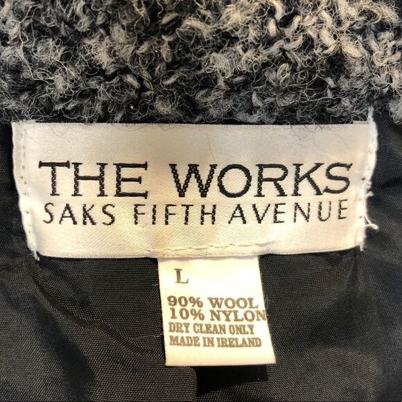 Saks Fifth Avenue The Works wool 2 button jacket - Picture 8 of 9